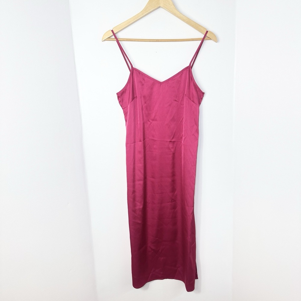 TUCKERNUCK Raspberry Organza Delaney Midi Dress Size XS Puff Sleeves Tailored - Picture 11 of 16